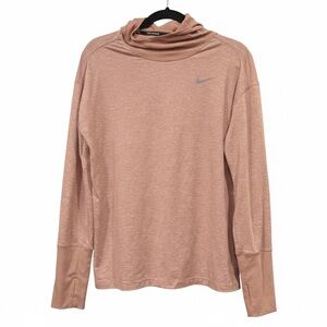 Nike $80 Women's Dri-FIT Element Running Hoodie Rust Pink Heather L